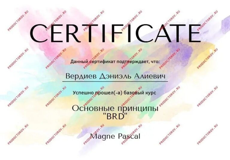 Основные принципы «BRD» — Вердиев Дэниэль Алиевич